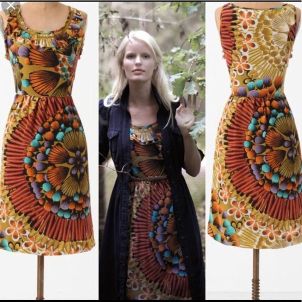 Anthropologie Edme & Esyllte Lappula Silk Midi Dress